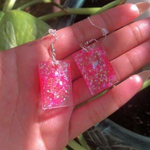 Bumble gum pink earrings